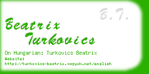 beatrix turkovics business card